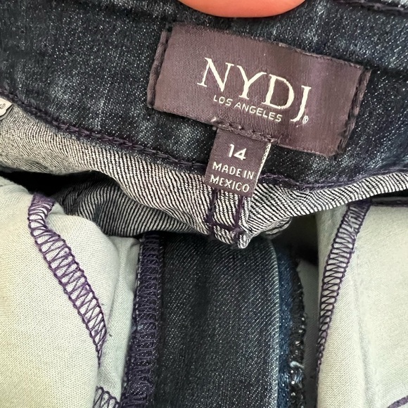 NYDJ Marilyn High Rise Dark Wash Straight Leg Jeans Sz 14 - Picture 4 of 7